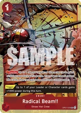 Card art for Radical Beam!! (OP01-029_p4)