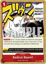 Card art for Radical Beam!! (OP01-029_r1)