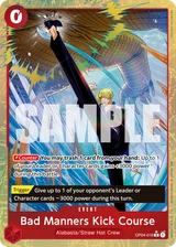 Card art for Bad Manners Kick Course (OP04-016_p1)