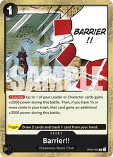 Card art for Barrier!! (OP04-095_p2)