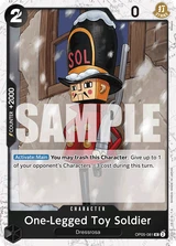 Card art for One-Legged Toy Soldier (OP05-081_p2)