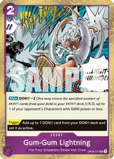 Card art for Gum-Gum Lightning (OP09-077_p1)