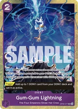 Card art for Gum-Gum Lightning (OP09-077_p2)
