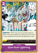 Card art for Gum-Gum Lightning (OP09-077_r2)