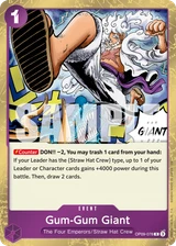 Card art for Gum-Gum Giant (OP09-078_r1)