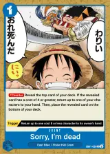 Card art for Sorry. I&#39;m a Goner. (EB01-029)