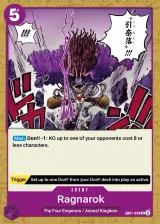 Card art for Conquerer of Three Worlds Ragnaraku (EB01-039)