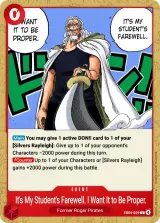 Card art for It&#39;s My Student&#39;s Farewell. I Want It to Be Proper. (EB04-009)