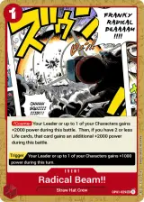 Card art for Radical Beam!! (OP01-029)