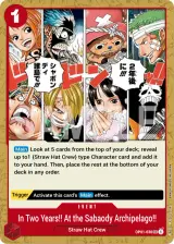 Card art for In Two Years!! At the Sabaody Archipelago!! (OP01-030)