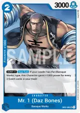 Card art for Mr.1(Daz.Bonez) (OP01-083)
