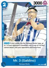 Card art for Mr.3(Galdino) (OP01-085)