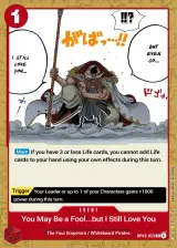 Card art for You May Be a Fool...but I Still Love You (OP02-023)