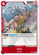 Card art for Adio (OP03-002)