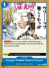 Card art for Usopp&#39;s Rubber Band of Doom!!! (OP03-054)