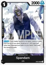 Card art for Spandam (OP03-086)