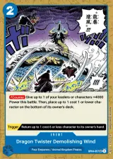 Card art for Dragon Twister Demolition Breath (OP04-057)