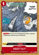 Card art for KEEP OUT (OP07-018)