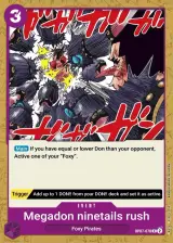 Card art for Megaton Nine-Tails Rush (OP07-078)