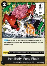 Card art for Iron Body Fang Flash (OP08-095)