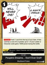 Card art for People&#39;s Dreams Don&#39;t Ever End!! (OP08-096)