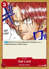 Card art for Get Out of Here! (OP09-018)