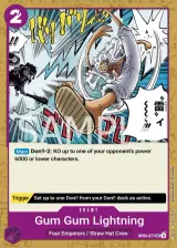 Card art for Gum-Gum Lightning (OP09-077)