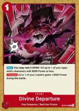 Card art for Divine Departure (OP10-019)
