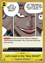 Card art for Let&#39;s Meet Again in the New World (OP10-115)