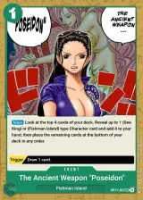 Card art for Ancient Weapon Poseidon (OP11-037)