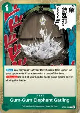 Card art for Gum-Gum Elephant Gatling (OP11-038)