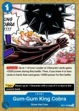 Card art for Gum-Gum King Cobra (OP11-059)