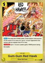 Card art for Gum-Gum Fire-Fist Pistol Red Hawk (OP11-114)