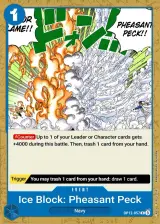 Card art for Ice Block Pheasant Peck (OP12-057)