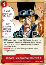 Card art for But Ace Here Said You Deserved It!! (OP13-019)