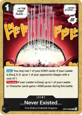 Card art for Never Existed... in the First Place... (OP13-098)