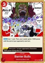 Card art for Barrier Bulls (OP15-019)