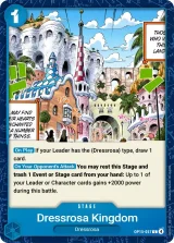Card art for Dressrosa Kingdom (OP15-057)