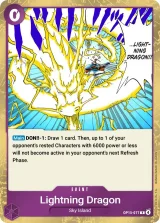 Card art for Lightning Dragon (OP15-077)