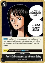 Card art for I Find It Embarrassing as a Human Being (OP15-097)
