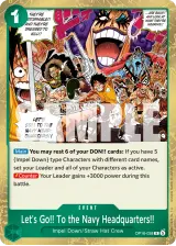 Card art for Let&#39;s Go!! To the Navy Headquarters!! (OP16-038)